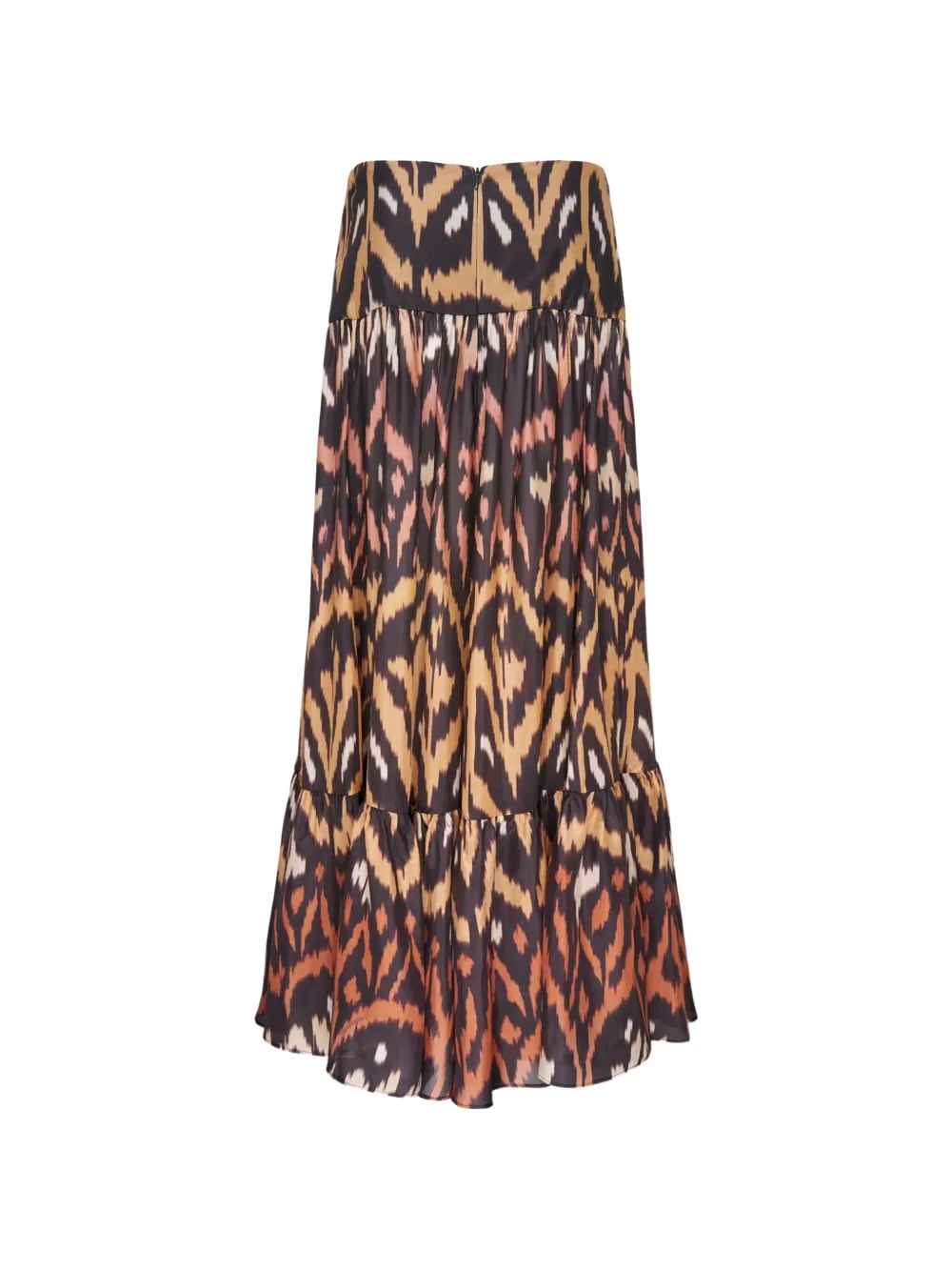ZIMMERMANN Aster Ikat midi skirt - Nero