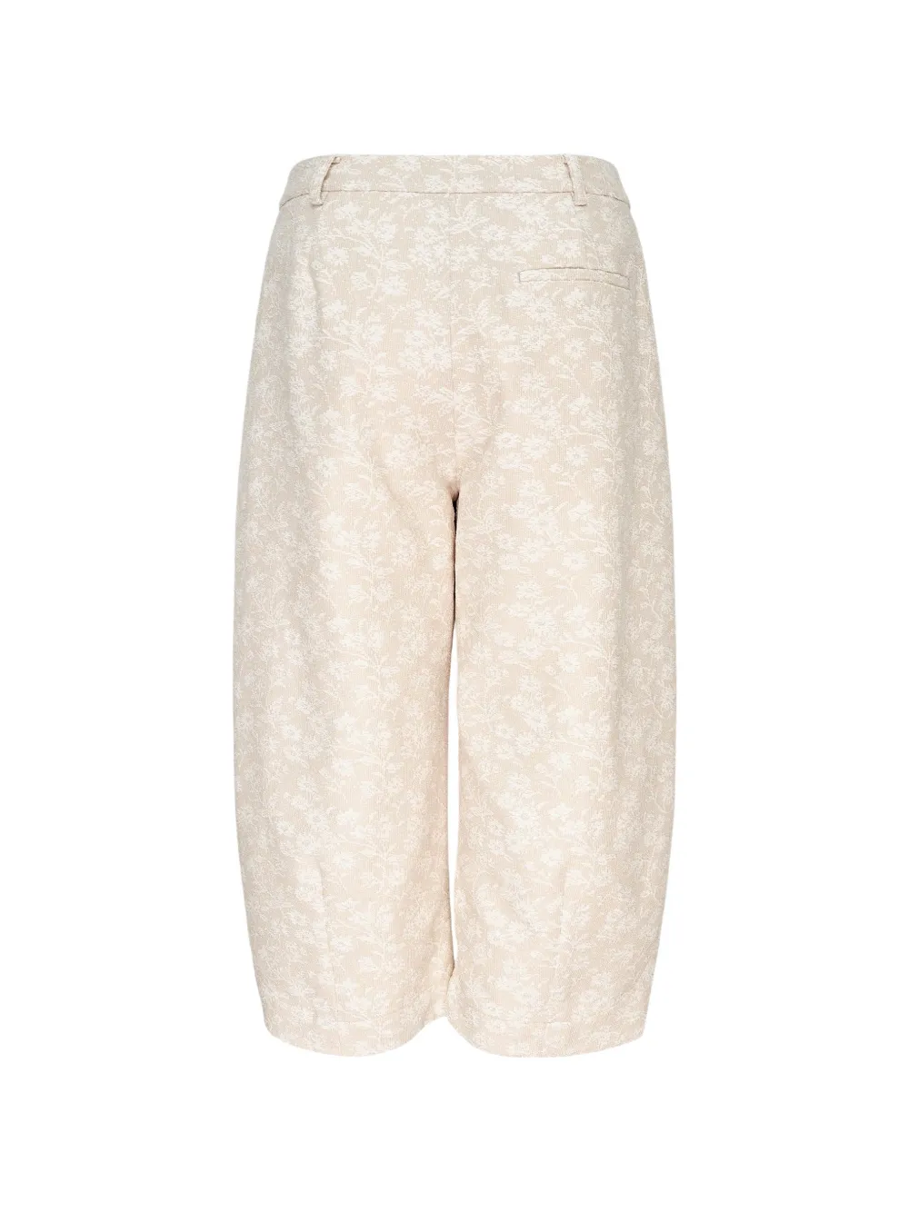 Renli Su Broek met bloemenprint Beige