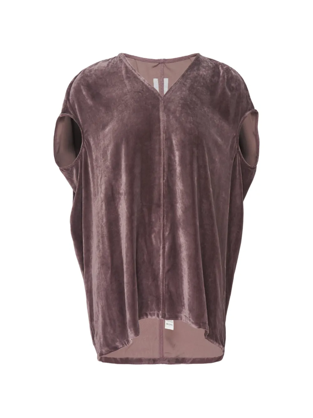 Rick Owens velvet-effect V-neck top - Viola