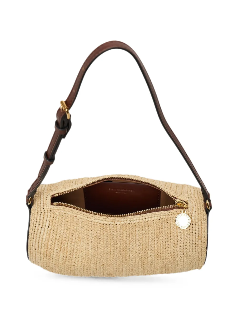 Stella McCartney Barrel schoudertas met logo Beige