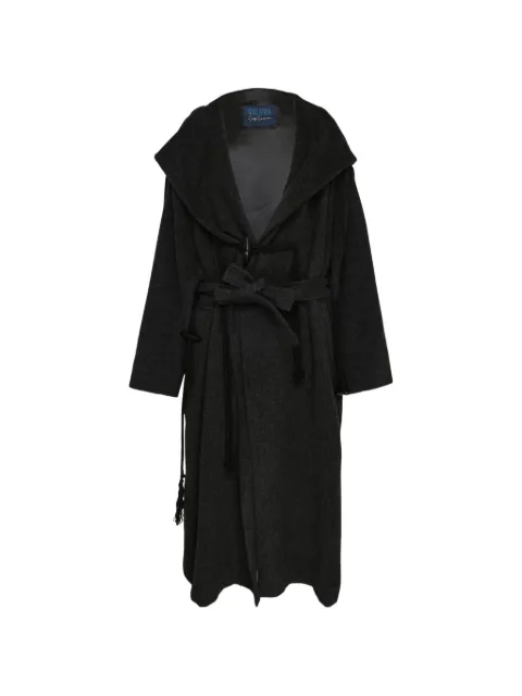 Yohji Yamamoto hooded belted duffle coat