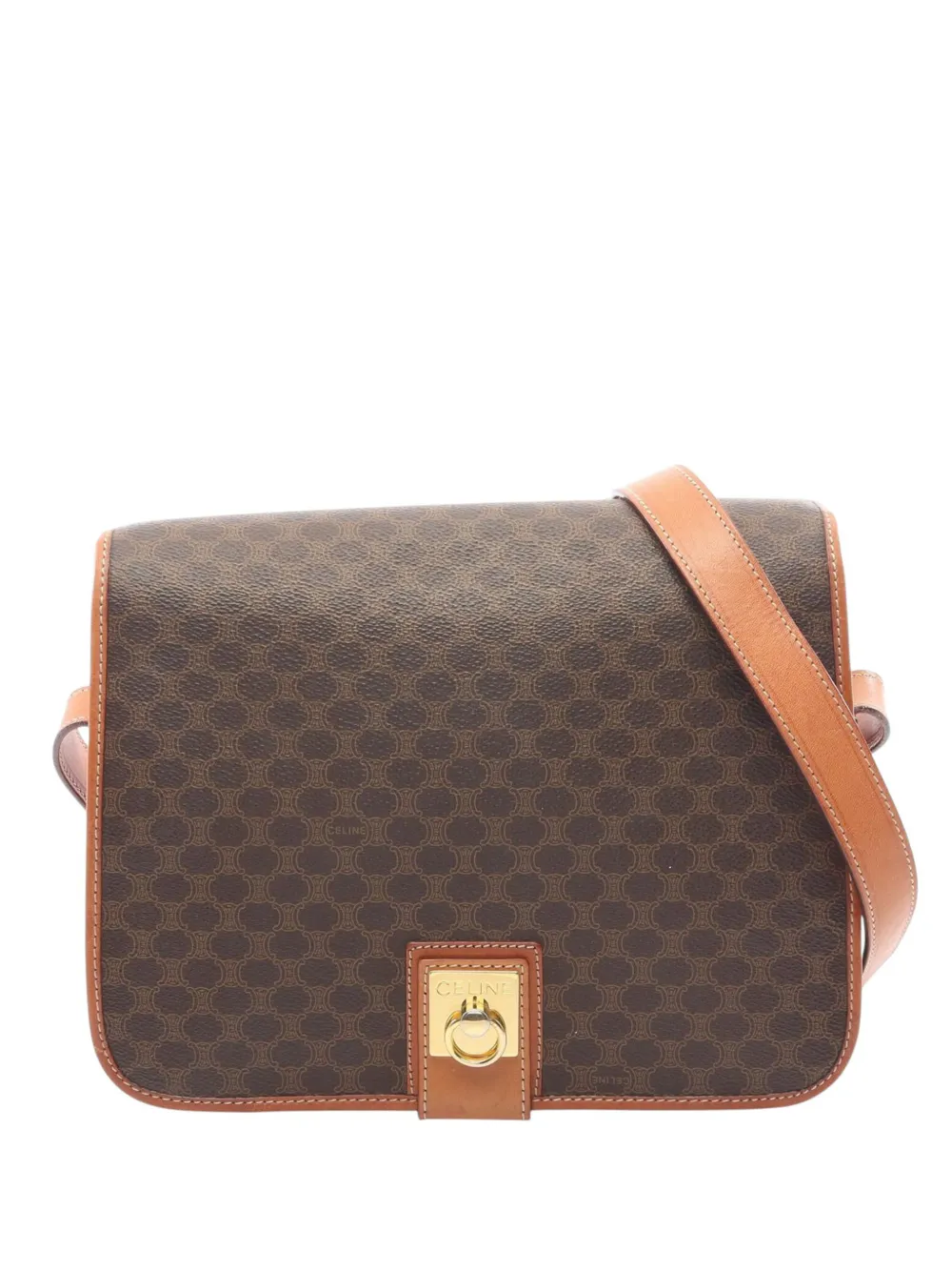 Celine Pre-Owned 1970-1980 Macadam Coated Canvas crossbody bag - Brown
