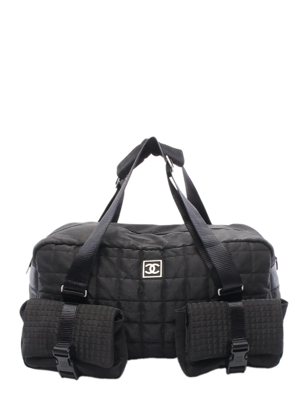 CHANEL Pre-Owned Borsa da viaggio Chocolate Bar Sports Line in nylon 2005-2006 - Nero