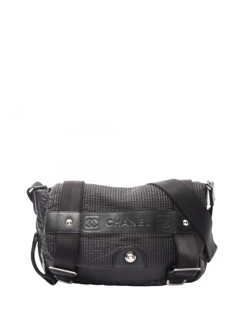 CHANEL Pre-Owned 2008-2009 Nylon Sports Line Messenger Bag crossbody bag - Black
