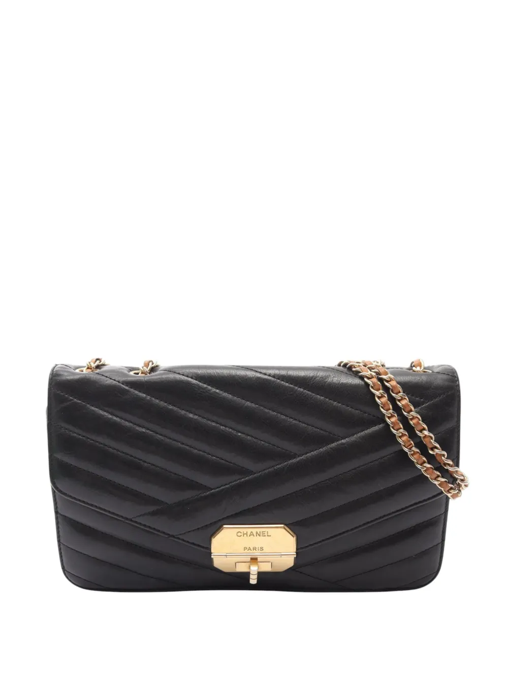 CHANEL Pre-Owned 2011 Medium Chevron Quilted Lambskin Gabrielle Flap shoulder bag - Black