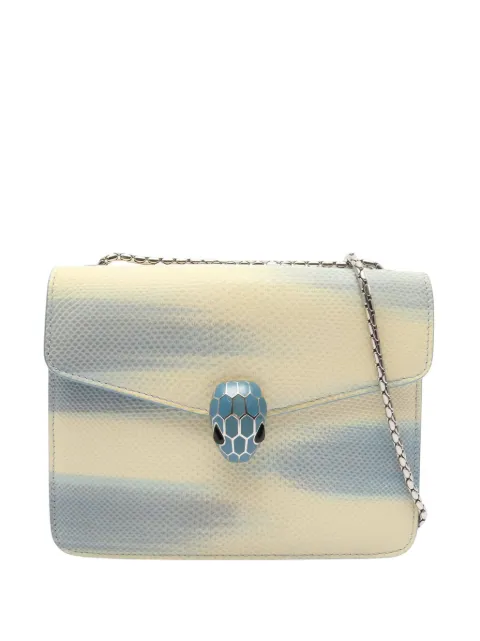 Bvlgari Pre-Owned bandolera Serpenti Forever de cuero con efecto de piel de pitón en relieve 2010-2026