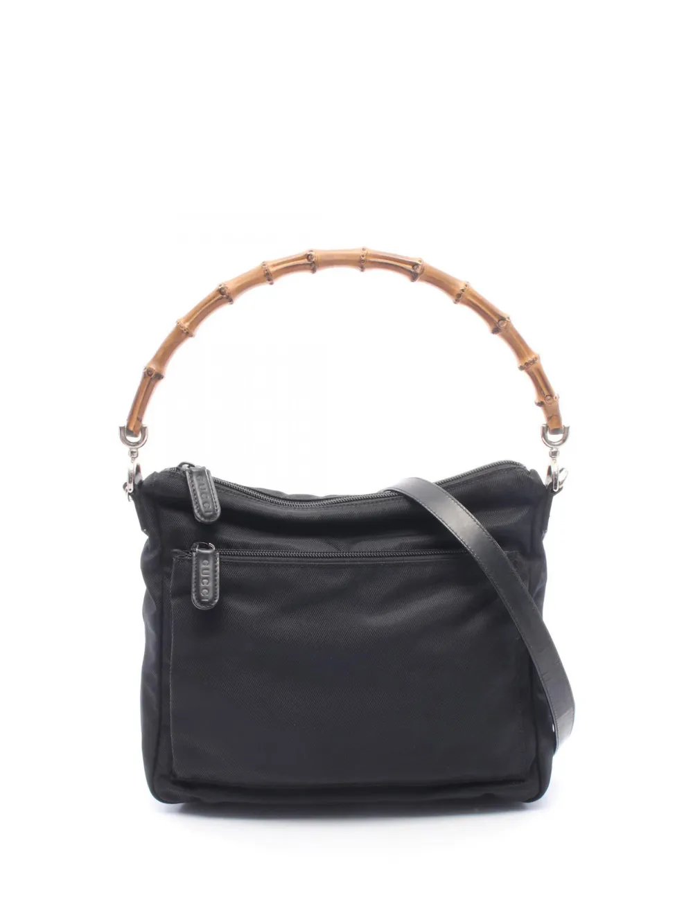 Gucci Pre-Owned Borsa a tracolla in tela GG e bambù XX secolo - Nero