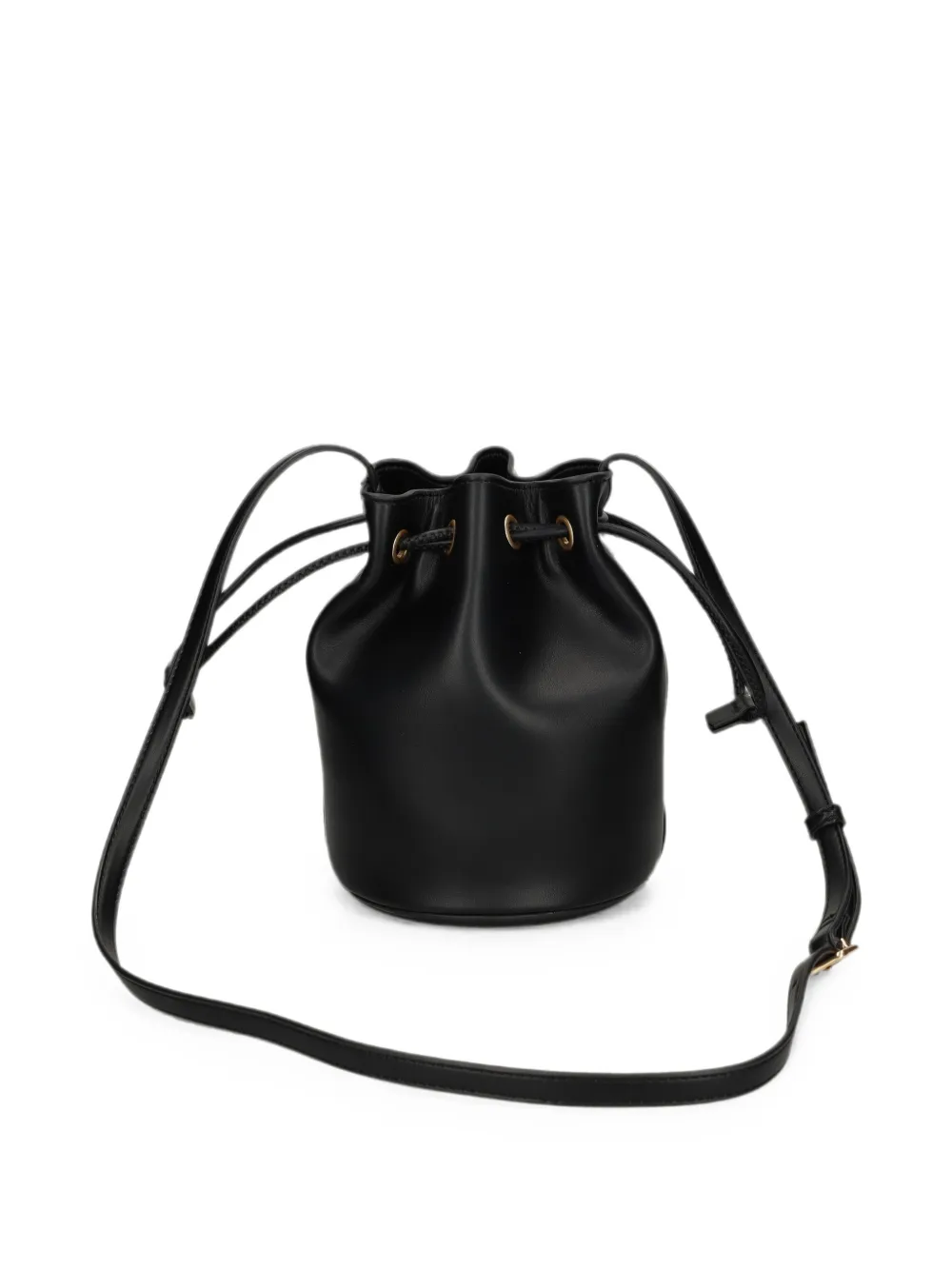 Calvin Klein Small Logo-plaque Bucket Bag in Black, view 3