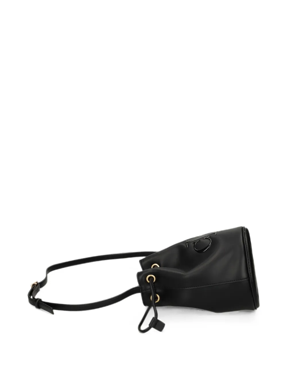 Calvin Klein Small Logo-plaque Bucket Bag in Black, view 5
