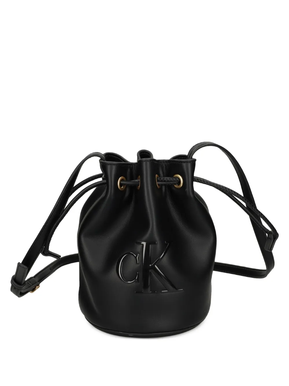 Calvin Klein small logo-plaque bucket bag · OS
