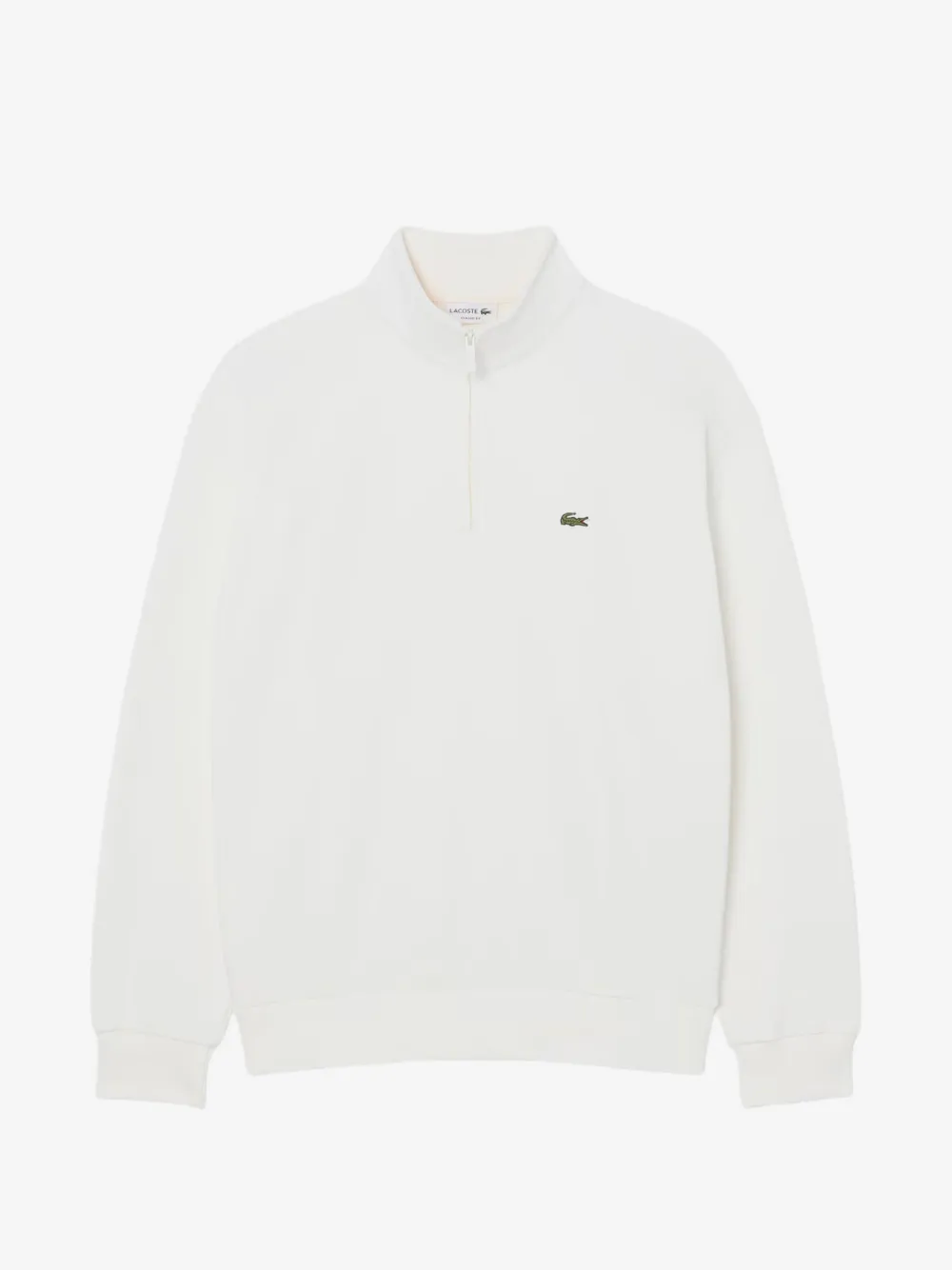 Lacoste logo-patch half-zip sweatshirt | White | Image 1