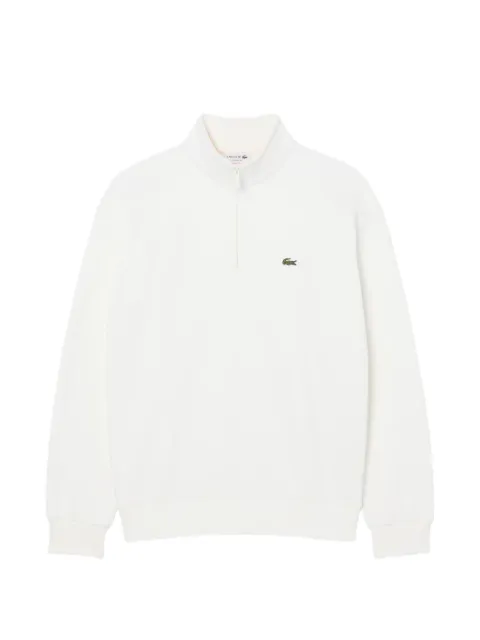 Lacoste logo-patch half-zip sweatshirt