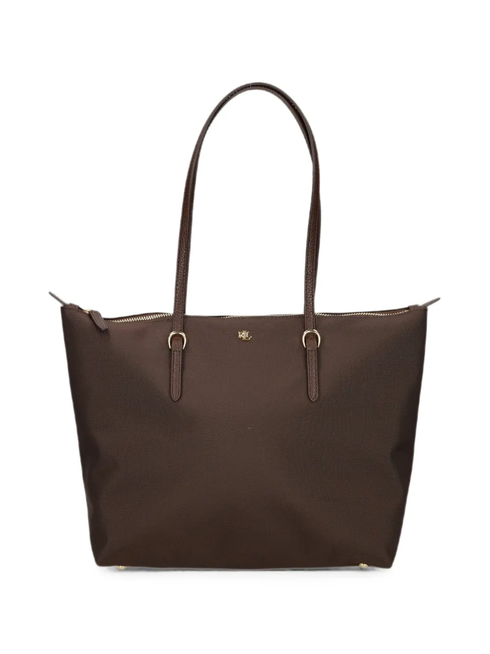 Lauren Ralph Lauren medium Keaton logo-plaque tote bag - Marrone