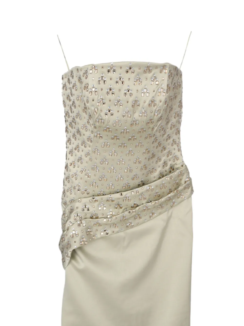 Nafsika Skourti Solene maxi-jurk verfraaid met kristallen Beige