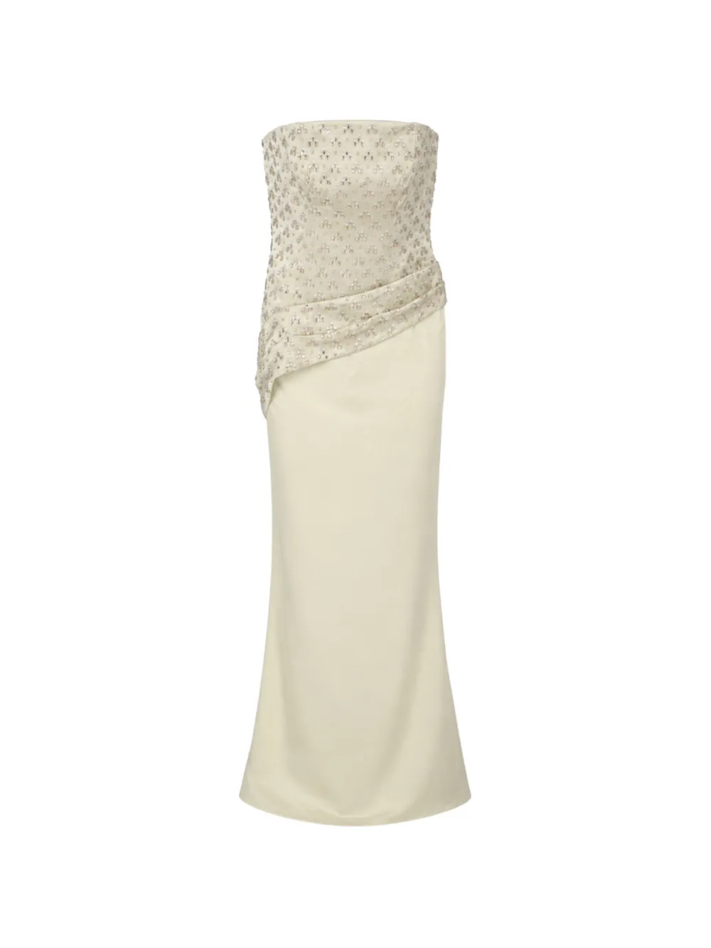 Nafsika Skourti Solene Crystal-embellished Gown Maxi Dress In Neutral