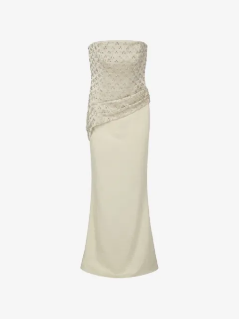 Nafsika Skourti Solene crystal-embellished gown maxi dress