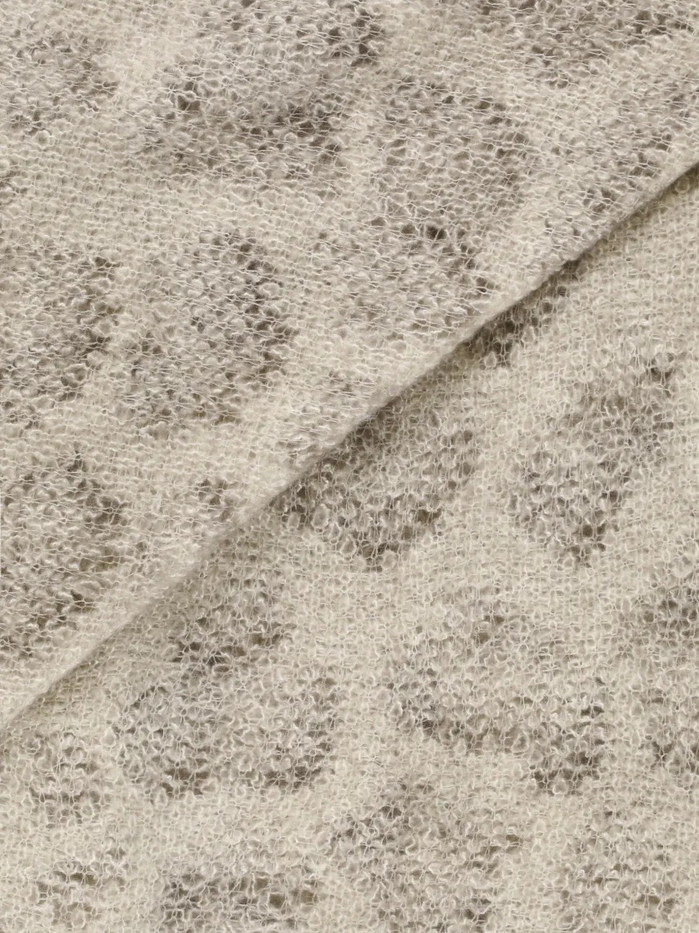 Avant Toi Gebreide sjaal met luipaard-print Beige