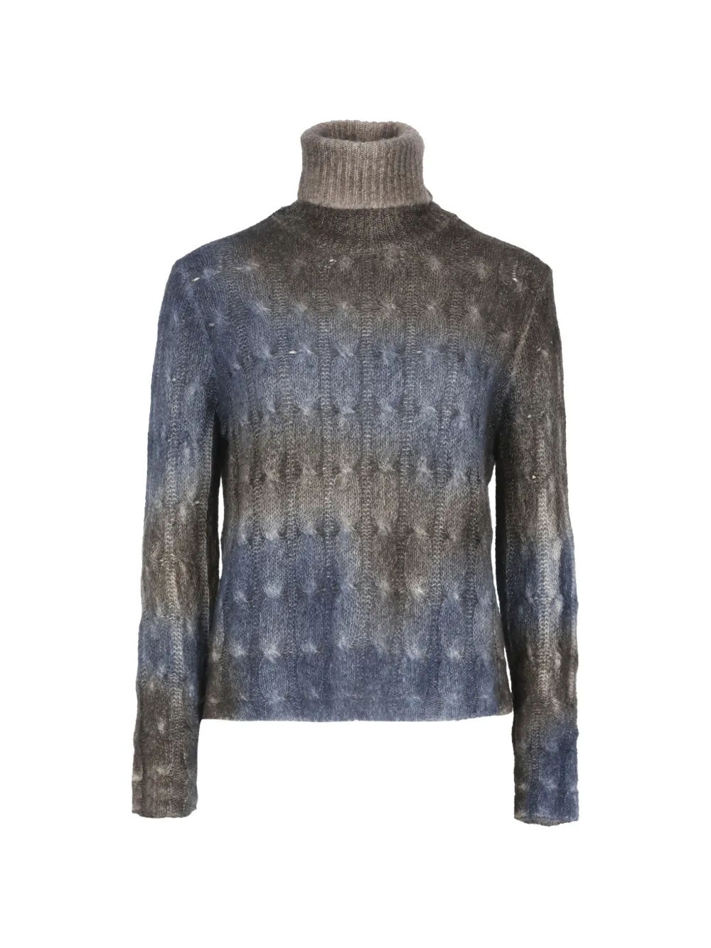 Avant Toi cable-knit roll-neck sweater - Blue