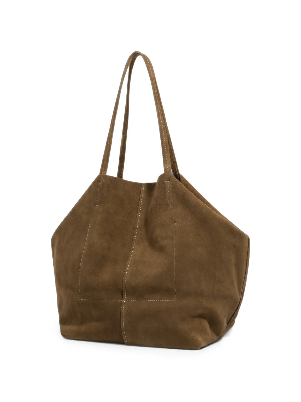 BIMBA Y LOLA Grote suède shopper Bruin