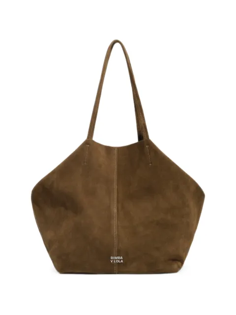 BIMBA Y LOLA large olive suede shopper bag