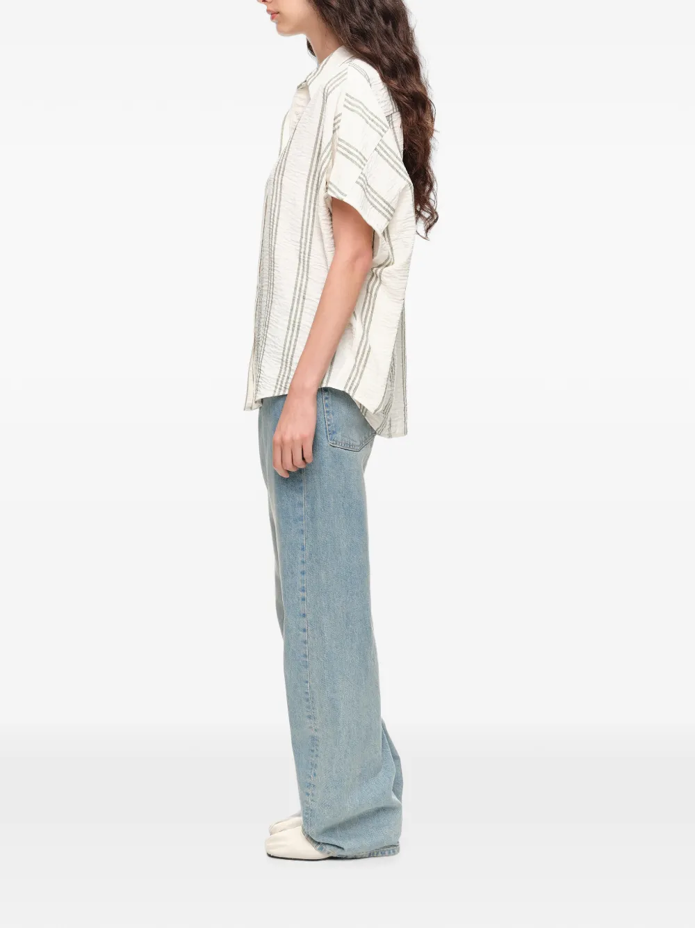 BIMBA Y LOLA Gestreepte blouse Beige