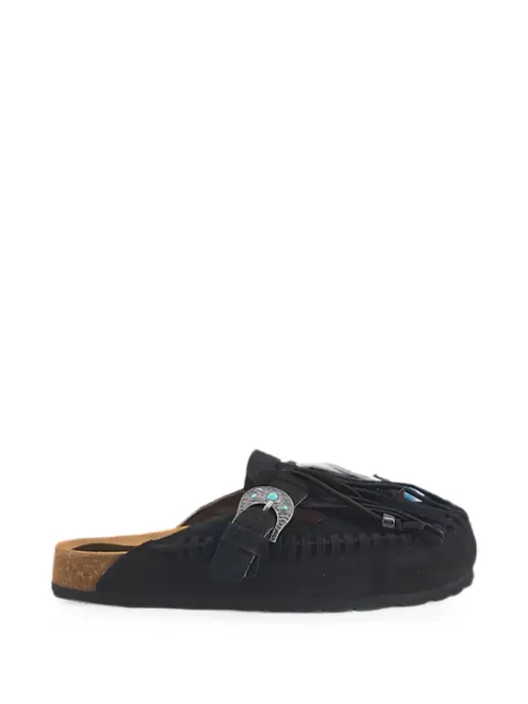 TAJI Caribe fringed slip-ons