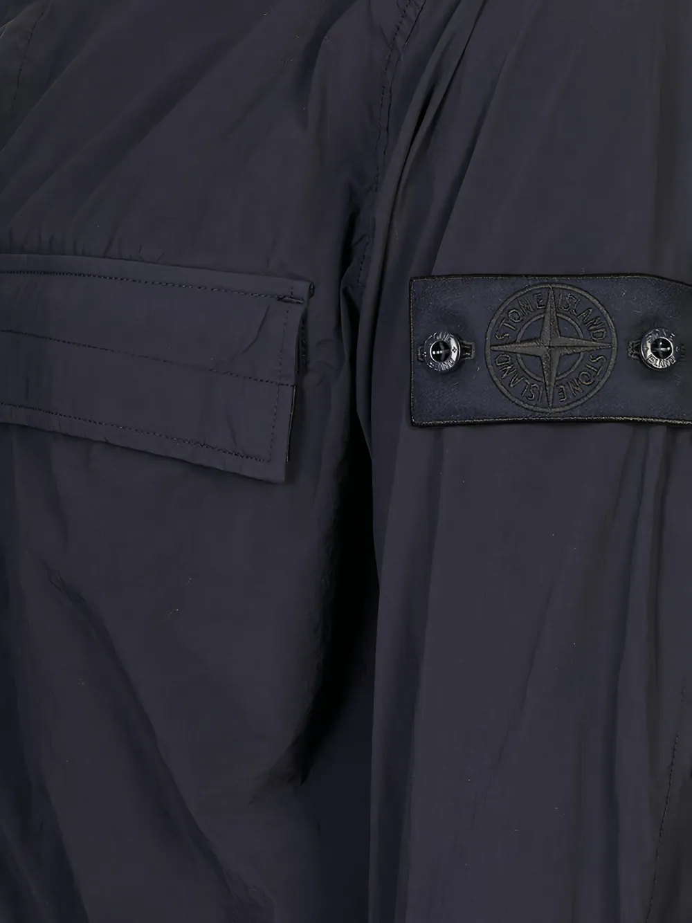 Stone Island 1200044 nylon Smerigliato_S.I. Ghost shirtjack Blauw