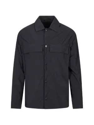 Stone Island zip-fastening patch-pocket Shirt Jacket | Grey | FARFETCH