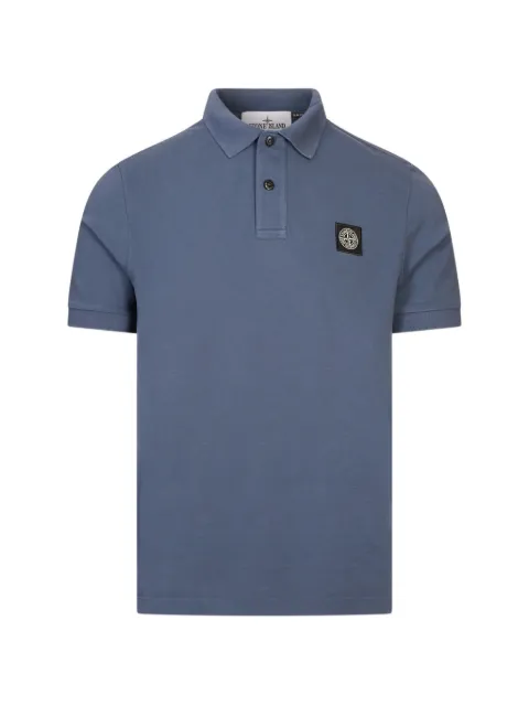 Stone Island logo-patch polo shirt