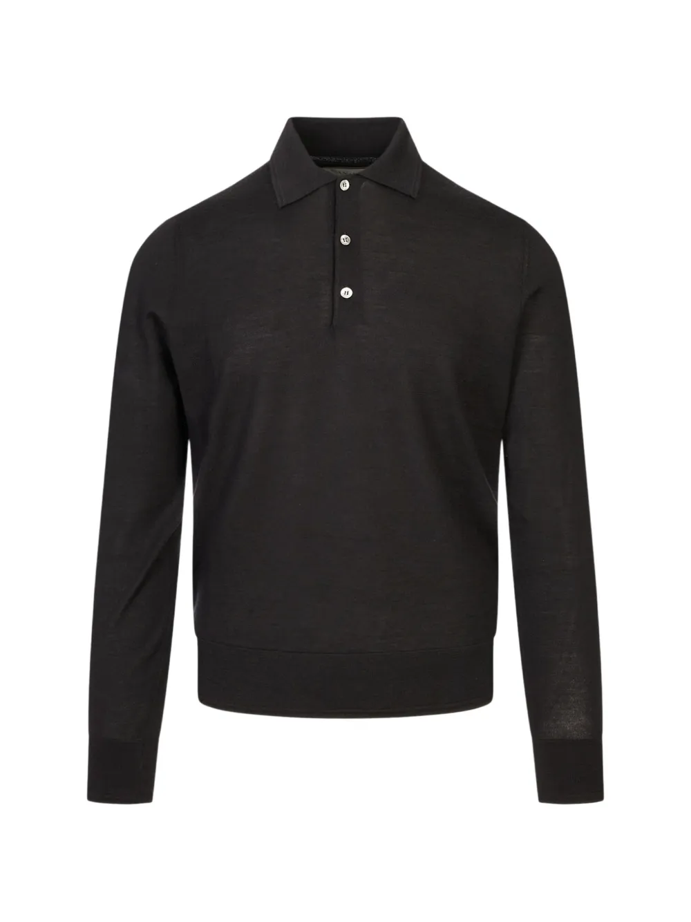 Canali long-sleeve polo shirt - Nero