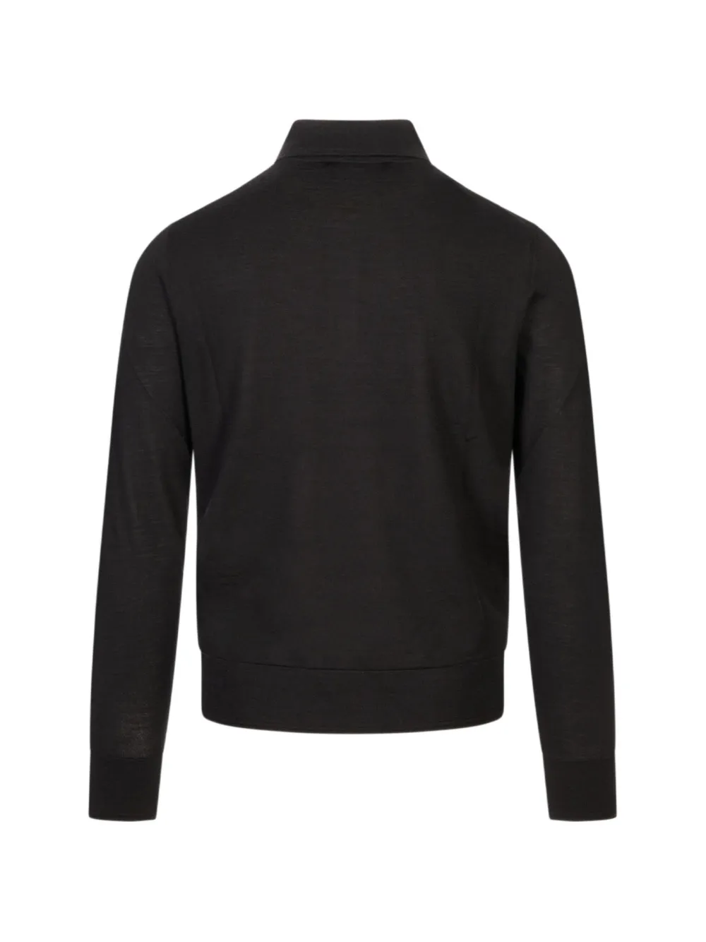 Canali Poloshirt met lange mouwen Zwart