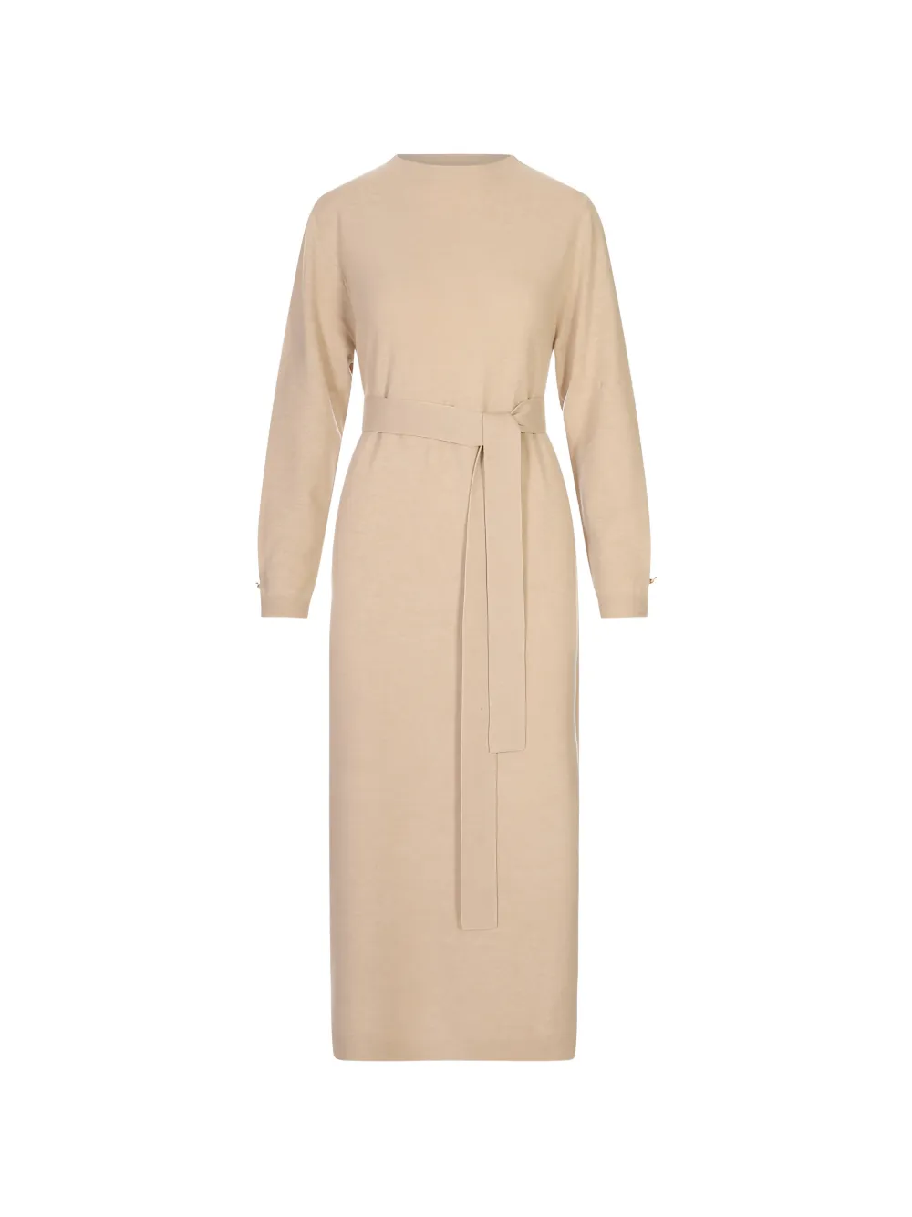 Fabiana Filippi belted long-sleeve dress - Toni neutri