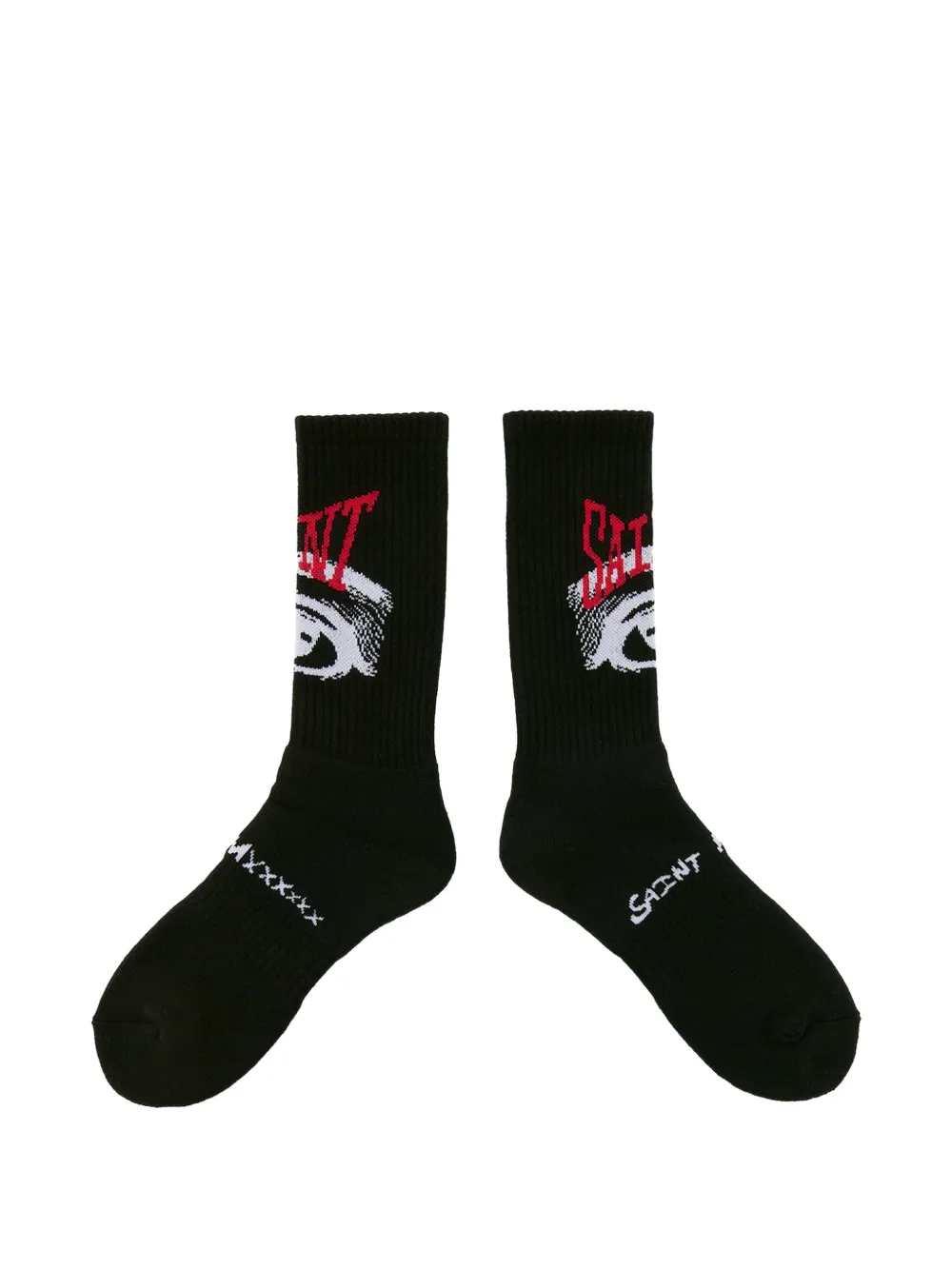 SAINT MXXXXXX eye-motif ribbed socks