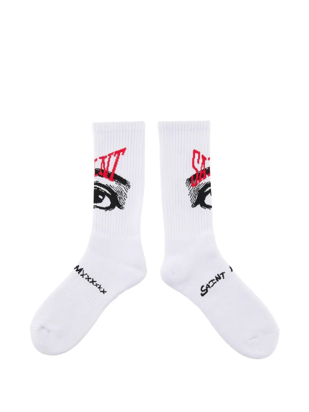 SAINT MXXXXXX eye-motif ribbed socks