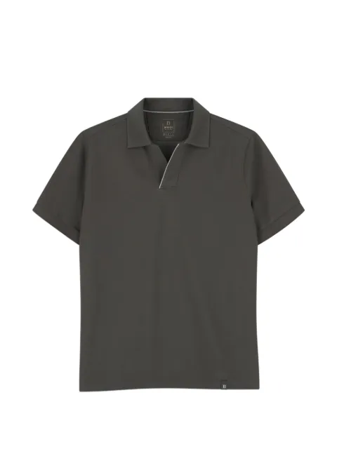Boggi Milano polo in stretch cotton blend piqué Cool Jade-Fresh