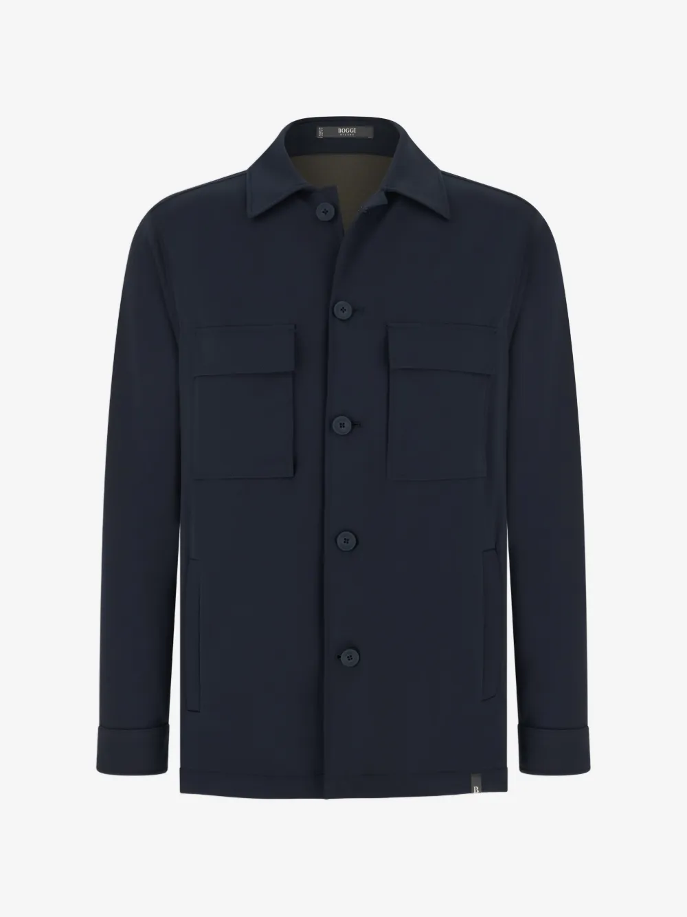 Boggi Milano shirt jacket double nylon stretch B Tech | Blue | Image 1