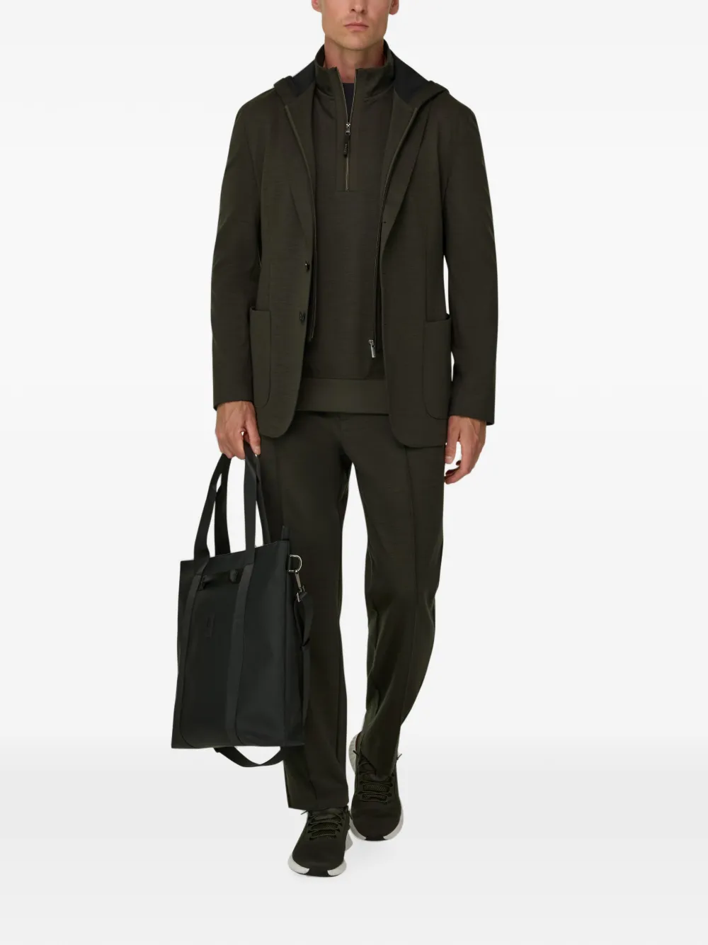 Boggi Milano Madison sweater blazer van WOOLTECH Groen