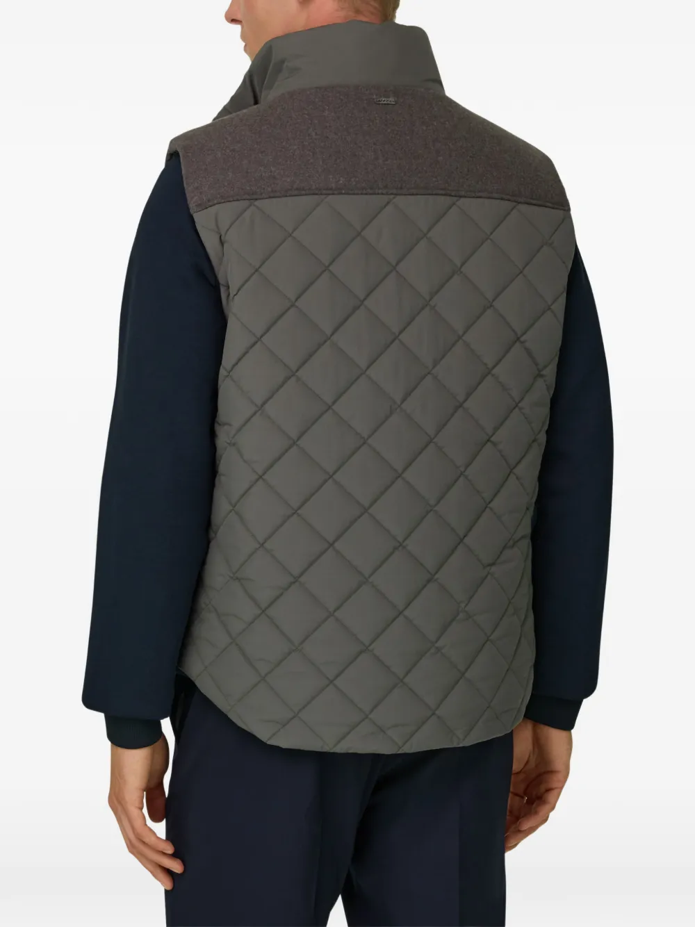 Boggi Milano Gewatteerde bodywarmer van technische stof Grijs