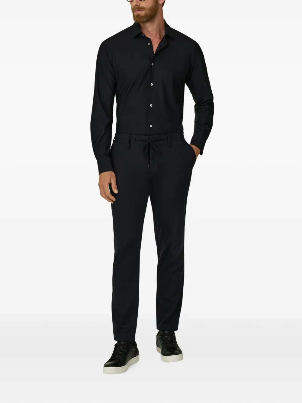 Boggi Milano Button-up overhemd Zwart