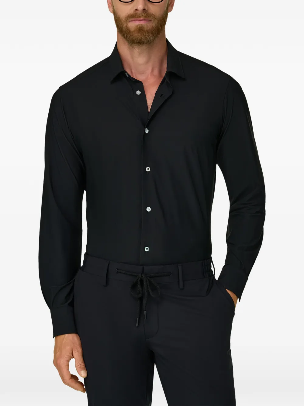 Boggi Milano Button-up overhemd Zwart