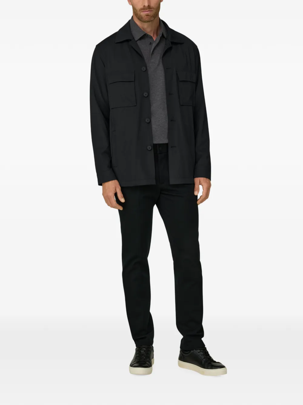 Boggi Milano B Tech shirtjack Zwart