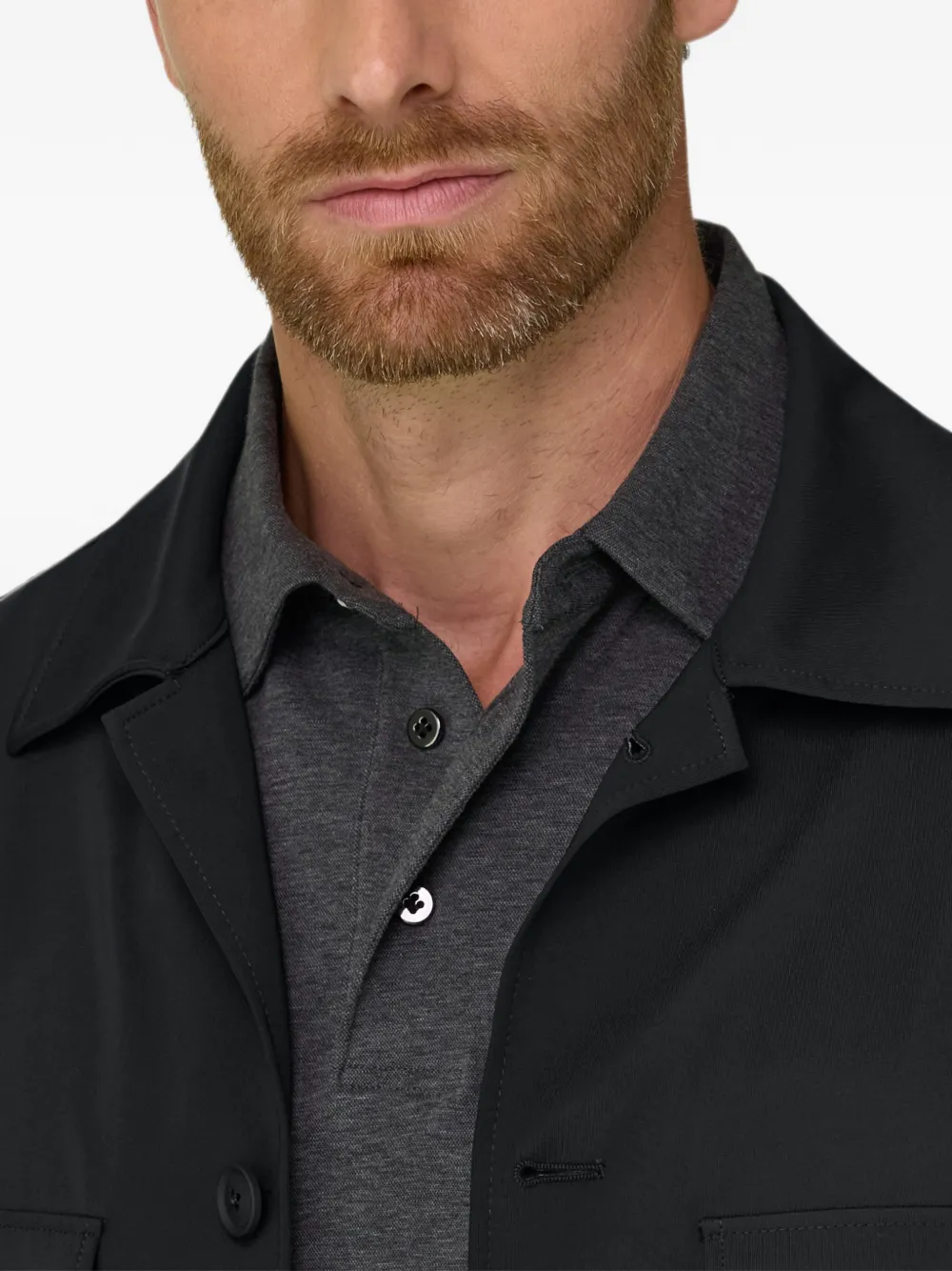 Boggi Milano B Tech shirtjack Zwart