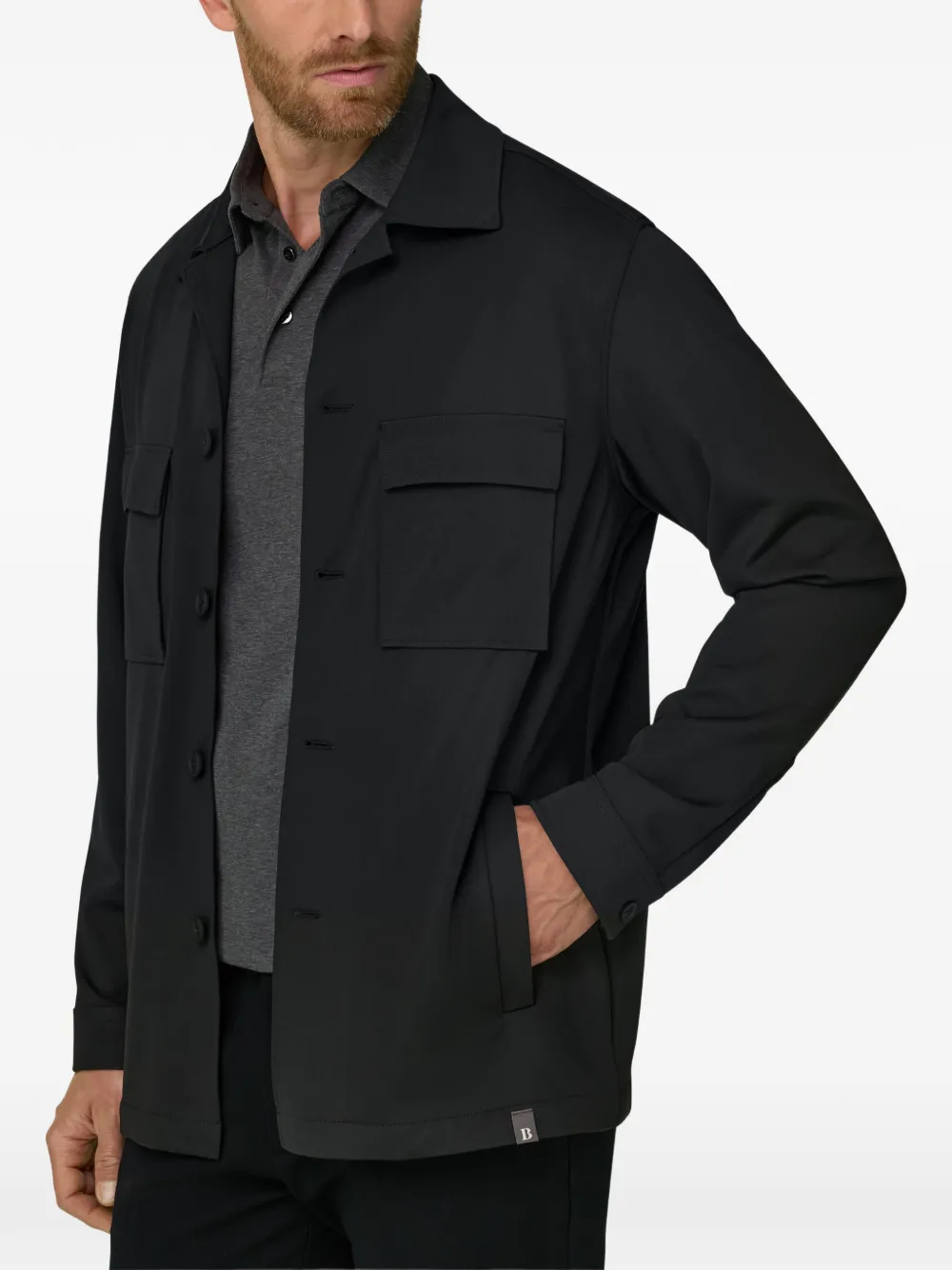 Boggi Milano B Tech shirtjack Zwart