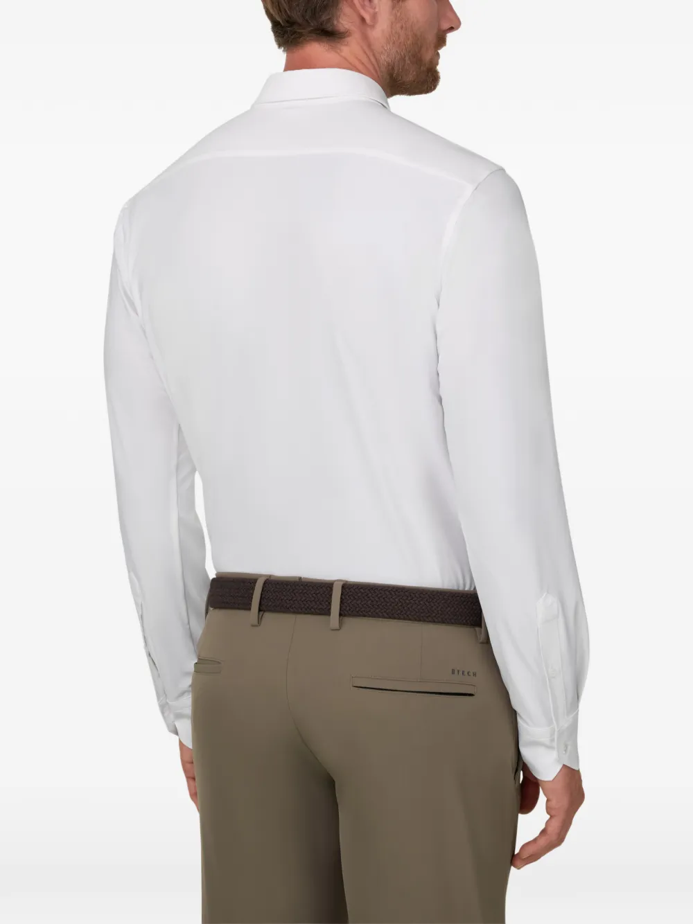 Boggi Milano Slim-fit overhemd met Tokyo-kraag Wit