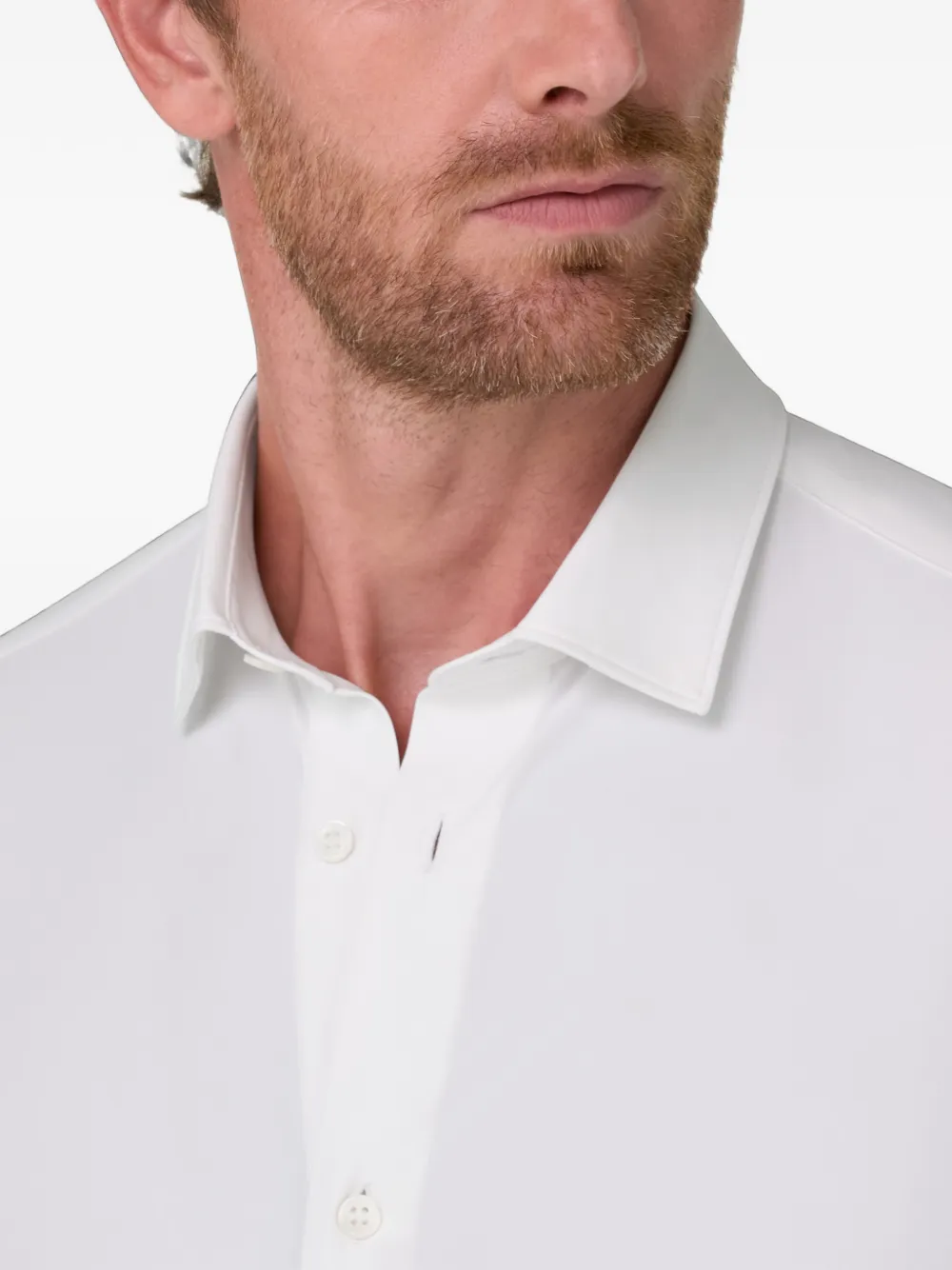 Boggi Milano Slim-fit overhemd met Tokyo-kraag Wit