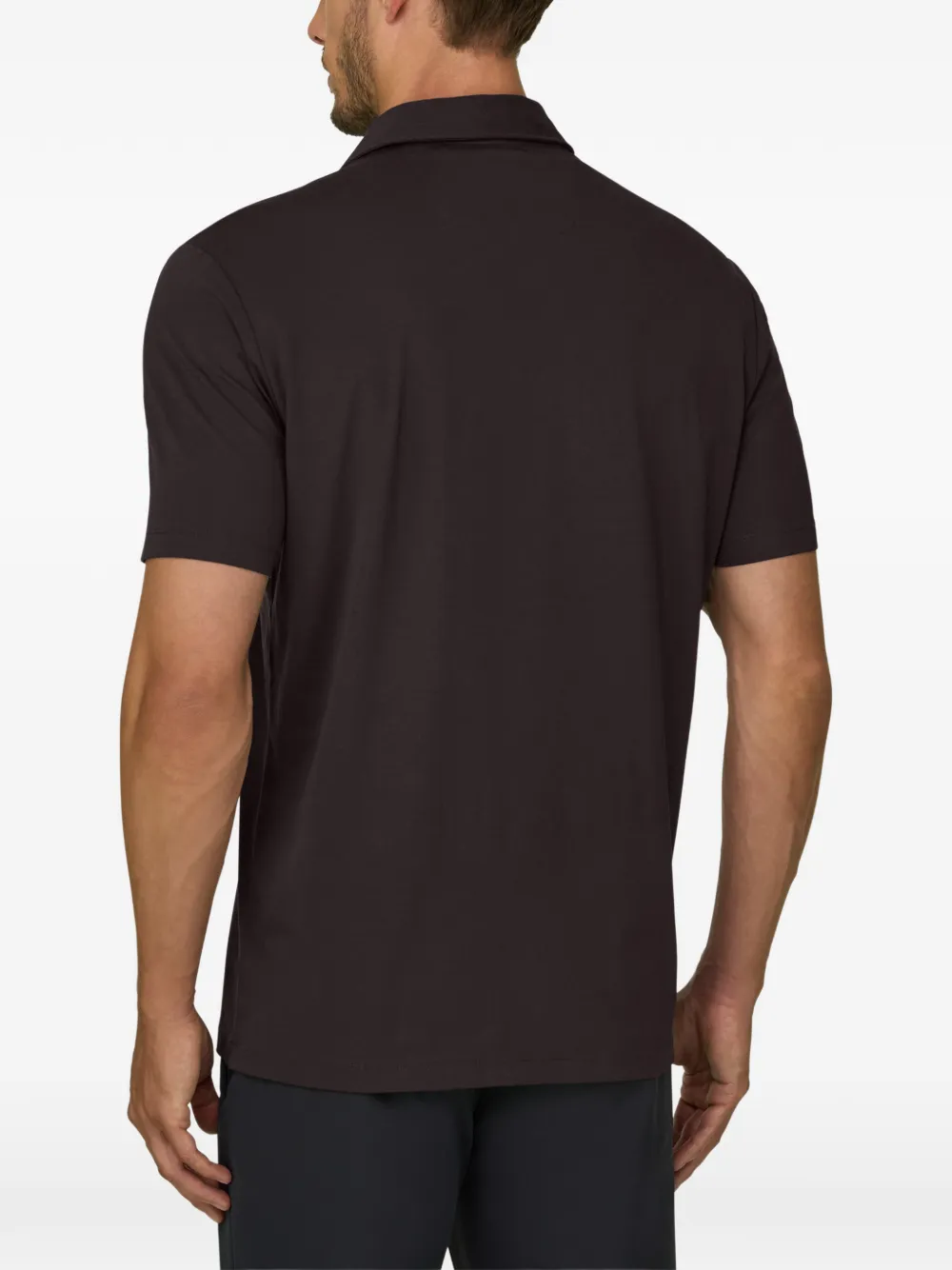 Boggi Milano Poloshirt van stretch Supima katoenen jersey Bruin