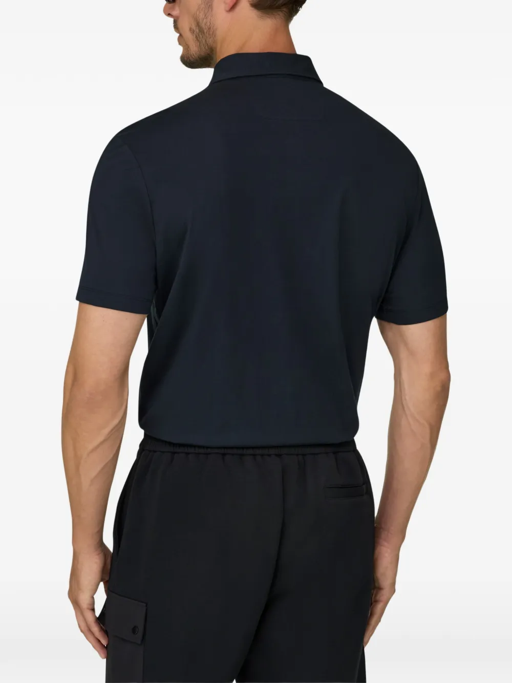 Boggi Milano Poloshirt van stretch Supima katoenen jersey Blauw