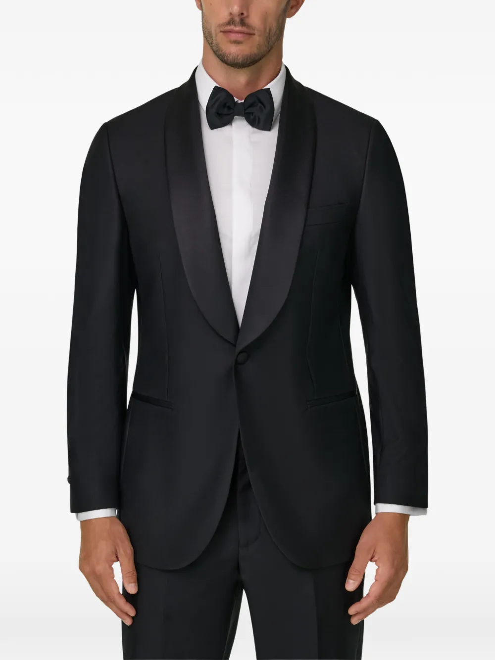 Boggi Milano Blazer met sjaalkraag Zwart