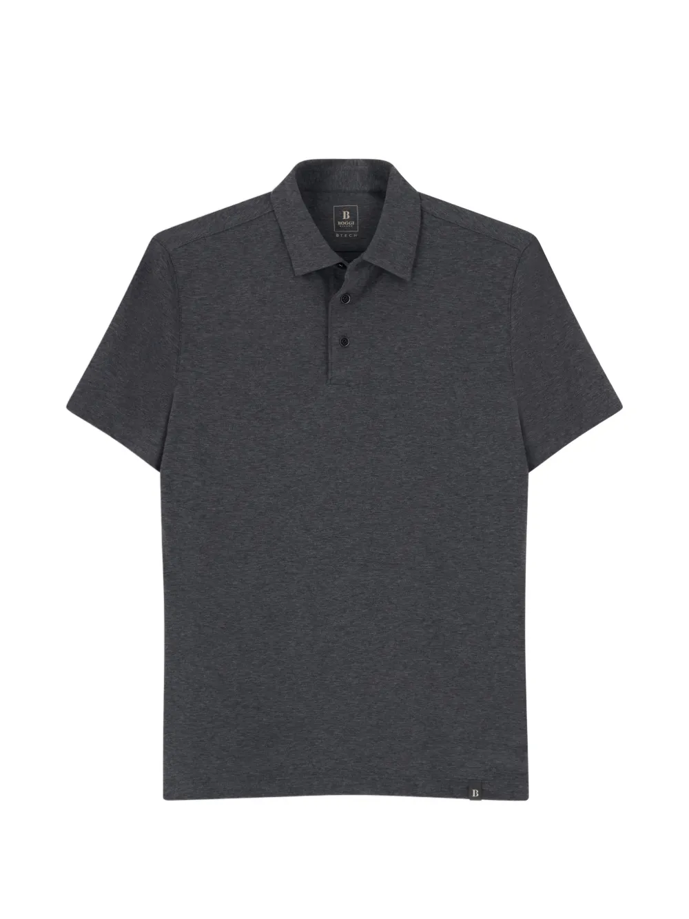 Boggi Milano polo in piqué cotton blend B Tech - Grau