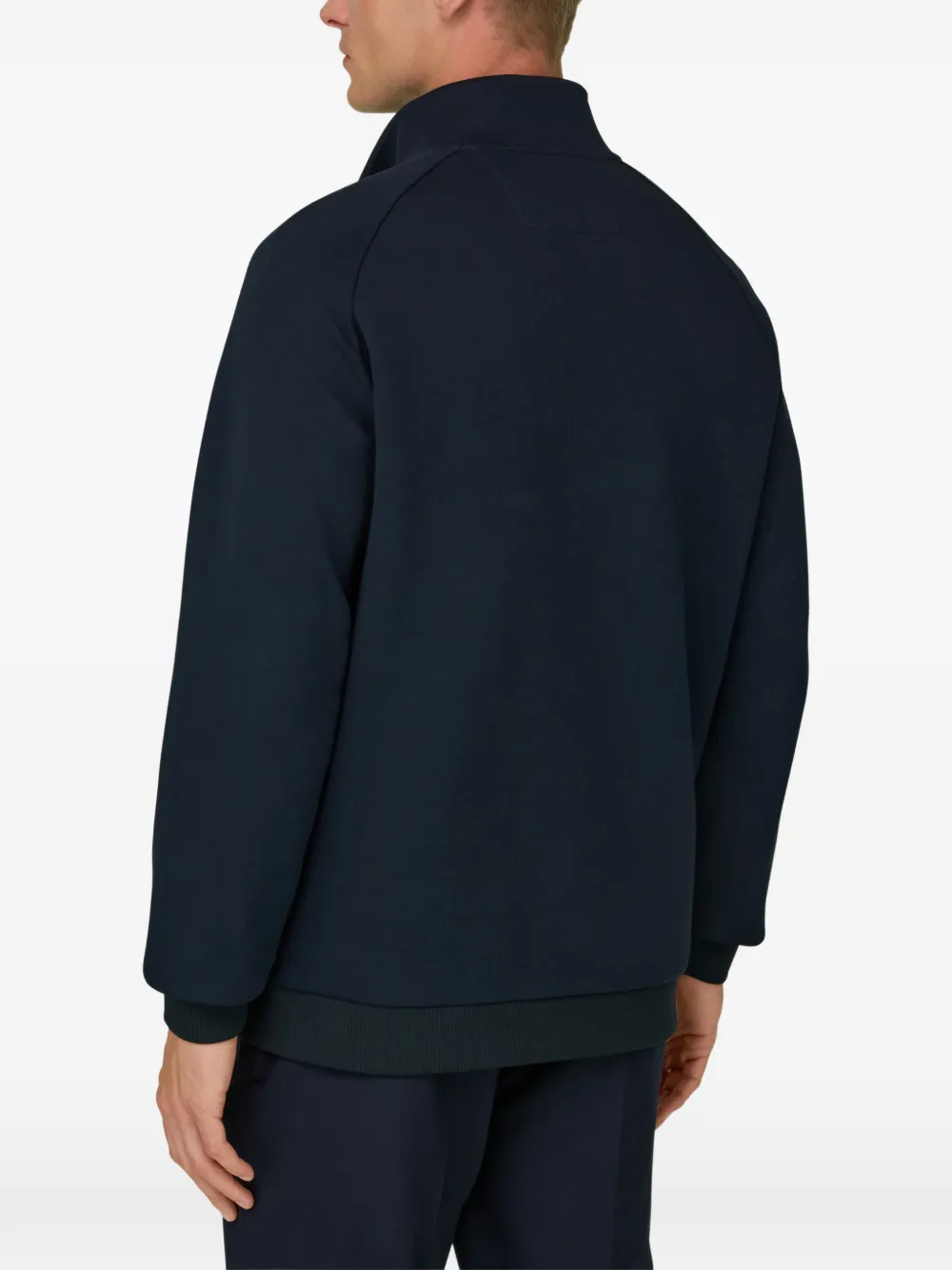 Boggi Milano Scuba B Tech sweater van katoenblend met rits Blauw
